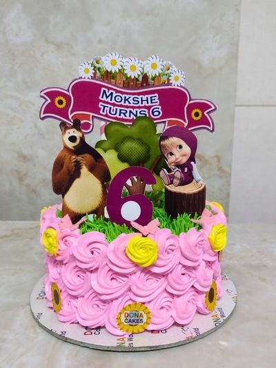 Masha And Bear Theme cake